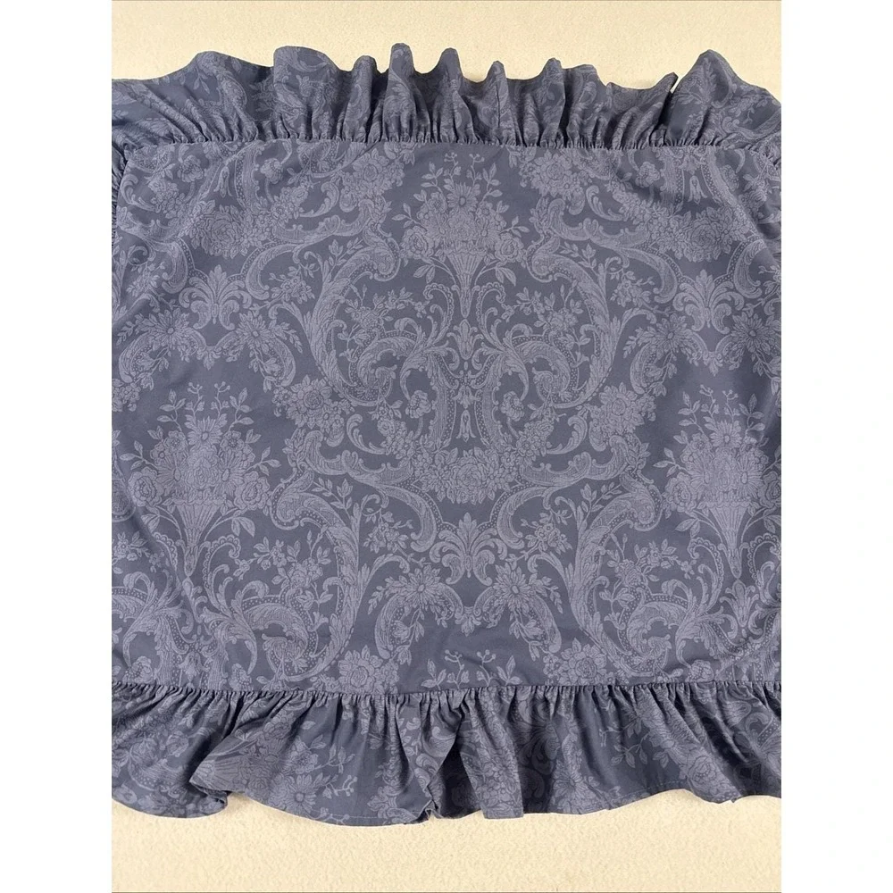 Vtg Ralph Lauren Sham Avery Damask Standard Ruffled Edge One‎ Sham